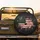 Distressed Thin Red Line American Flag - Patriotic Support Gift Spare Tire Cover - 2