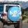 Cloud Cat Gentle Smile Cumulus Clouds Blue Sky - Cat Lover Gift Spare Tire Cover - 3