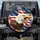Bald Eagle American Flag Stormy Sky Independence Day Gift for Veterans Spare Tire Cover - 1