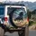 Dynamic Black Friesian Horse Galloping Stormy Sky - Equestrian Gift Spare Tire Cover - 3