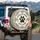 Distressed Paw Print Spoiled Dogs Live Here Sign - Dog Lover Car Decor Gift Spare Tire Cover - 3