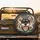 Smiling Black Tan Dog Head Paw Print Stars - Dog Lover Car Decor Gift Spare Tire Cover - 2