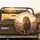 Majestic Golden-Mane Lion Wildflower Meadow Sunset - Wildlife Lover Gift Spare Tire Cover - 2