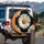 Large White Daisy Yellow Orange Center Deep Black Floral - Mother's Day Gift for Mom Spare Tire Cover - 3