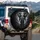 Majestic Elephant Head with Tusks and Jungle Foliage - Wildlife Lover Gift Spare Tire Cover - 3
