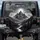 Grayscale Mountain Peaks River Forest Full Moon - Wilderness Outdoor Nature Lover Gift Spare Tire Cover - 1