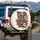 Puerto Rican Flag Coqui Frog Garita Hibiscus - Travel Adventure Gift Spare Tire Cover - 3