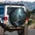 Majestic Grey Wolves Nocturnal Forest Waterfalls - Wildlife Nature Lover Gift Spare Tire Cover - 3