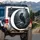 Black Raven Skull Misty Forest Scene - Dark Fantasy Outdoor Decor Gift Spare Tire Cover - 3