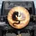 Interlocked Black White Horses Flowing Manes & Tails Golden Amber Glow - Equestrian Lover Gift Spare Tire Cover - 1