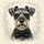 Distinguished Miniature Schnauzer Salt-and-Pepper Fur Black Bow Tie - Dog Lover Gift Spare Tire Cover - 6