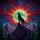 Black Wolf Howling Green Moon Mountain Cosmic Sky - Wildlife Lover Gift Spare Tire Cover - 6