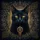 Black Cat Golden Eyes Arcane Glyphs - Mystical Decor Gift for Cat Lover Spare Tire Cover - 6