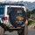 Rustic Travel Trailer Campfire Mountain Night Sky Scene - Campsite Memories Gift Spare Tire Cover - 3