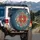 Red Orange Poppy Flowers Green Foliage Butterfly - Nature Lover Home Decor Gift Spare Tire Cover - 3