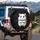 Plump White Cartoon Hamster with Pink Blush and Black Whiskers - Pet Lover Vehicle Decor Spare Tire Cover - 3