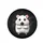 Plump White Cartoon Hamster with Pink Blush and Black Whiskers - Pet Lover Vehicle Decor Spare Tire Cover - 4