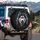 Siberian Husky Black White Fur Black Rim Glasses Blue Eyes - Dog Lover Gift Spare Tire Cover - 3