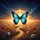Blue Morpho Butterfly Golden Path Wheat Starry Night - Nature Lover Gift Spare Tire Cover - 6