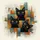 Three Upward Looking Black Cats Geometric Blocks - Cat Lover Outdoor Vehicle Decor Spare Tire Cover - 6