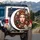 Ethereal Woman Face Poinsettia Christmas Adornments - Christmas Gift Spare Tire Cover - 3