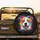Pitbull Dog Head Golden Amber Eyes Paint Splashes - Dog Lover Gift Spare Tire Cover - 2