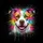 Pitbull Dog Head Golden Amber Eyes Paint Splashes - Dog Lover Gift Spare Tire Cover - 6