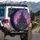 Gothic Cathedral Deep Purple Tentacles Fantastical Foliage Cosmic Horror Decor Spare Tire Cover - 3