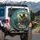 Grizzly Bear Beer Mug Campfire Pine Forest - Wildlife Adventure Gift for Dads Spare Tire Cover - 3