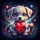 Rainbow Puppy Red Heart Celestial Stars - Dog Owner Vehicle Decor Gift Spare Tire Cover - 6