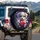 Rainbow Puppy Red Heart Celestial Stars - Dog Owner Vehicle Decor Gift Spare Tire Cover - 3