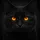 Black Cat Velvety Fur Molten Orange Vertical Pupil Eyes - Wildlife Lover Everyday Gift Spare Tire Cover - 6