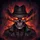 Skull Cowboy Hat Crossbones Glowing Eyes - Road Warrior Gift Spare Tire Cover - 6