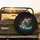 Leaping Great White Shark Stormy Deep Ocean Fiery Energy Bursts - Wildlife Lover Gift Spare Tire Cover - 2