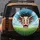 Wild Hair Shocked Cow Grassy Sky - Farmhouse Decor Gift for Cow Lover Spare Tire Cover - 5