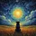 Patient Dog Gazing Cosmic Starry Night Grassland - Dog Lover Gift Spare Tire Cover - 6