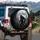 Bigfoot Full Moon Forest Night Sky Mountains - Wildlife Lover Gift Spare Tire Cover - 3