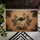 Elegant Black Flamingo Silhouette Tropical Leaves - Coastal Home Decor Gift Doormat - 6