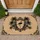 Tropical Flamingo Shield Palm Trees - Home Decor Gift Doormat - 1