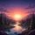 River Forest Mountain Moon Reflections Twilight Sky - Outdoor Adventure Gift Spare Tire Cover - 6