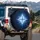 Sapphire White Electric Lightning Fractal Cosmic Energy Field - Travel Essentials Gift Spare Tire Cover - 3