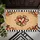 Crimson Black Hearts White Stripes Tan Background - Home Decor Gift Doormat - 6