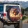 Hot Air Balloons European Cityscape Terracotta Roofs Golden Light Dawn Dusk Travel Lover Gift Spare Tire Cover - 3