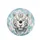 White Tiger Head Pastel Fluid Art Marbled Swirls with Golden Flecks Wildlife Lover Gift Spare Tire Cover - 4