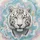 White Tiger Head Pastel Fluid Art Marbled Swirls with Golden Flecks Wildlife Lover Gift Spare Tire Cover - 6