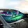 Glowing Alien Flying Saucer Aurora Borealis Cosmic Night Sky - Sci-Fi Fan Gift Car Sunshade - 6