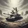 Holstein Cows Military Tank Submachine Gun - Military Lover Gift Car Sunshade - 7