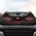 Dark Scaled Dragon Glowing Amber Eyes Sharp Fangs Smoke Ruined Cityscape - Fantasy Lover Gift Car Sunshade - 4