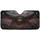Dark Scaled Dragon Glowing Amber Eyes Sharp Fangs Smoke Ruined Cityscape - Fantasy Lover Gift Car Sunshade - 3