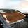 Natural Cowhide Rich Brown Cream Continuous Hide - Car Interior Upgrade for Cow Lover Car Sunshade - 6